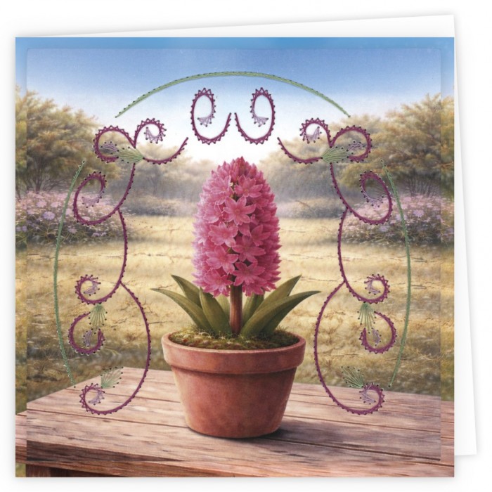 Embroidery Cards Nr. 37 Spring Hyacinth - Afbeelding 4