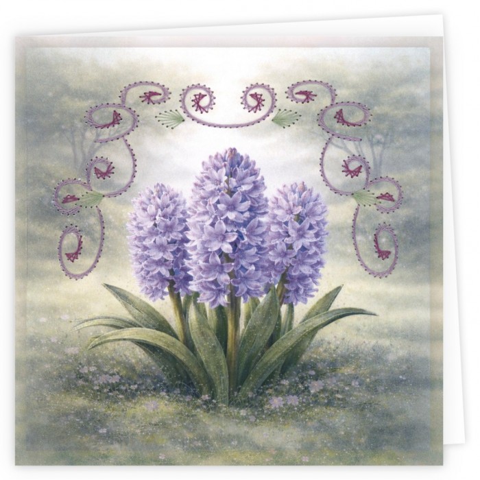 Embroidery Cards Nr. 37 Spring Hyacinth - Afbeelding 3
