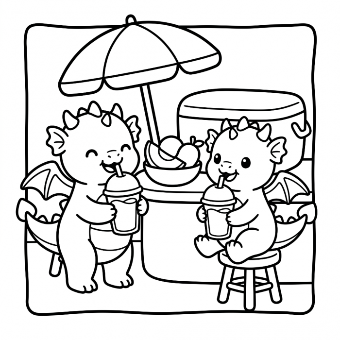Findit Color - Coloring Book - Cozy Dragon Days - Afbeelding 3