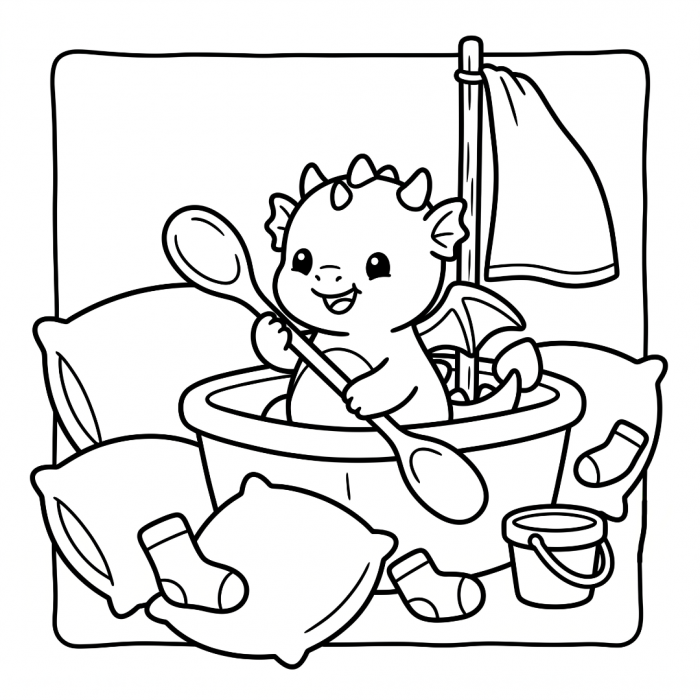 Findit Color - Coloring Book - Cozy Dragon Days - Afbeelding 2